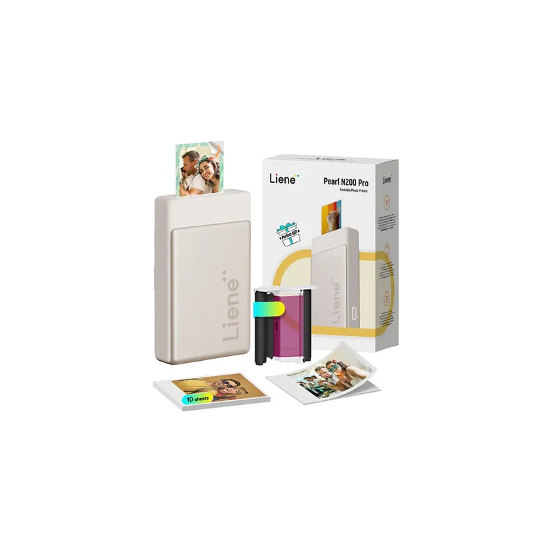 Liene Pearl N200 Pro 2x3" Portable Photo Printer (Gold)
